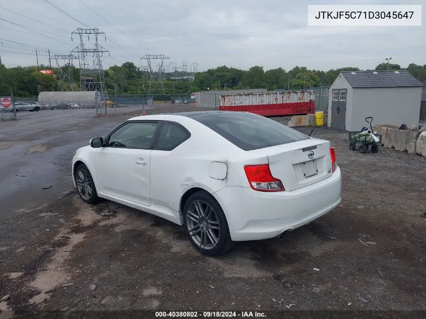 2013 Scion Tc Base (A6) VIN: JTKJF5C71D3045647 Lot: 40380802