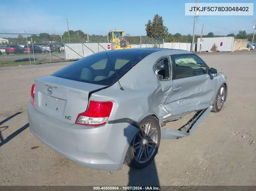 2013 Scion Tc VIN: JTKJF5C78D3048402 Lot: 40505904