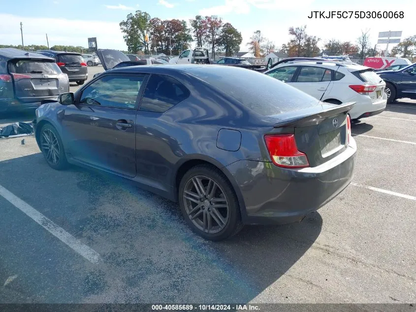 2013 Scion Tc VIN: JTKJF5C75D3060068 Lot: 40585689