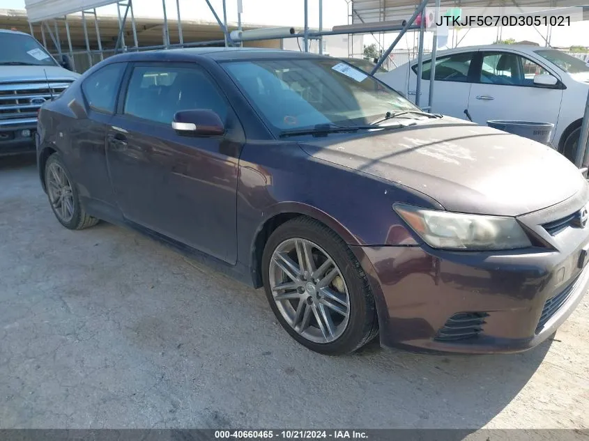 2013 Scion Tc VIN: JTKJF5C70D3051021 Lot: 40660465