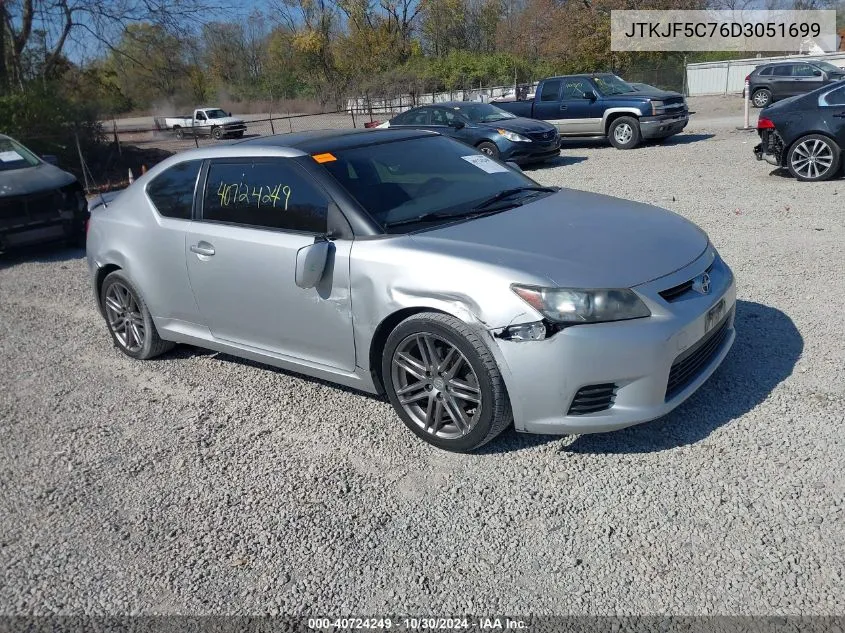 2013 Scion Tc VIN: JTKJF5C76D3051699 Lot: 40724249