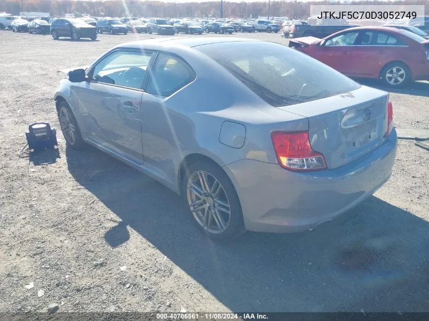 2013 Scion Tc VIN: JTKJF5C70D3052749 Lot: 40786561