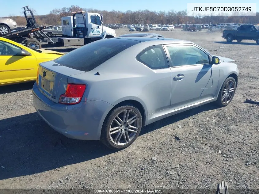 2013 Scion Tc VIN: JTKJF5C70D3052749 Lot: 40786561