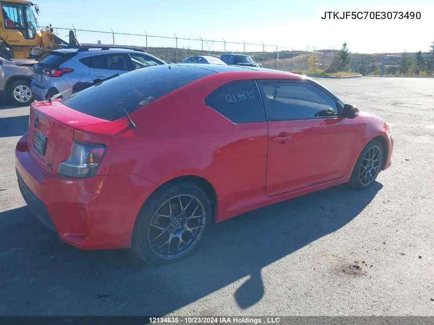 2014 Scion Tc VIN: JTKJF5C70E3073490 Lot: 12134635