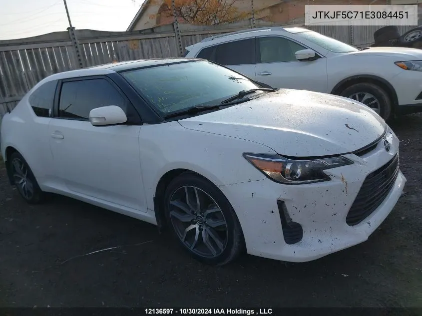 2014 Scion Tc VIN: JTKJF5C71E3084451 Lot: 12136597