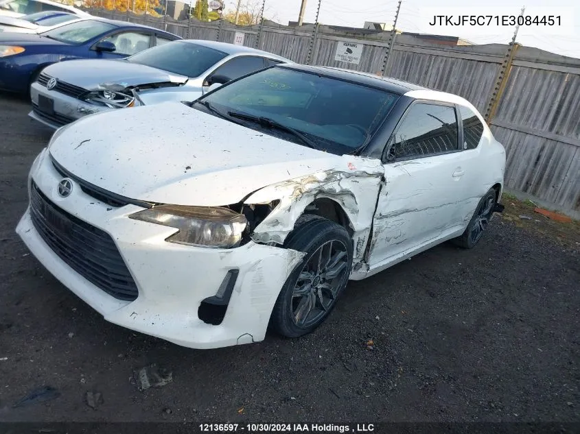 2014 Scion Tc VIN: JTKJF5C71E3084451 Lot: 12136597