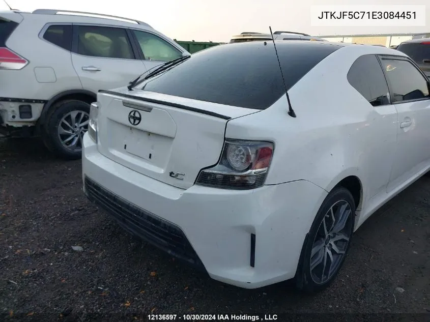 2014 Scion Tc VIN: JTKJF5C71E3084451 Lot: 12136597