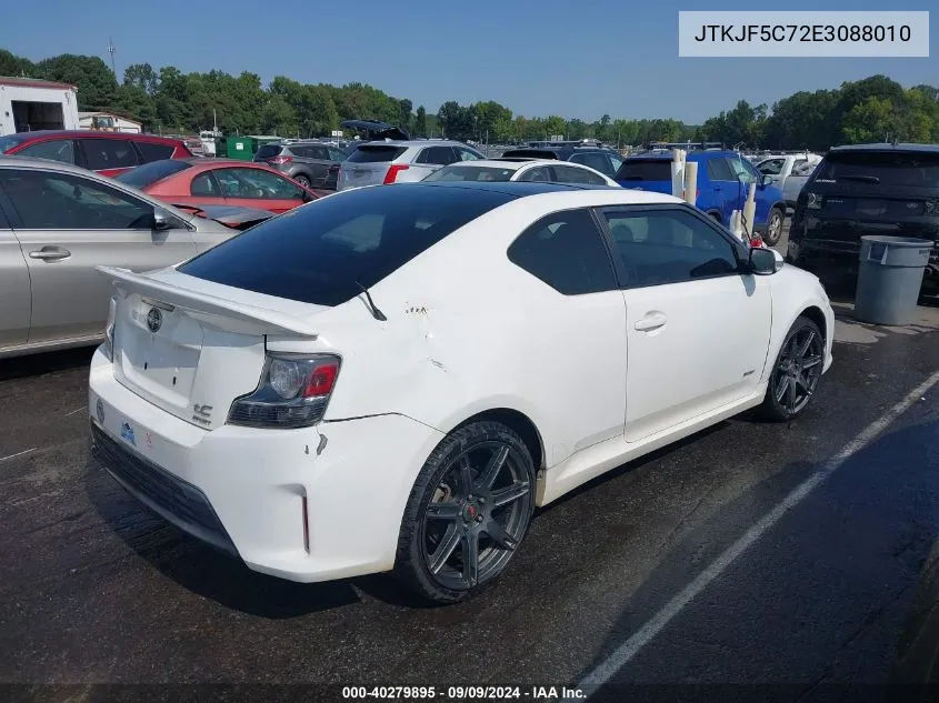 2014 Scion Tc VIN: JTKJF5C72E3088010 Lot: 40279895