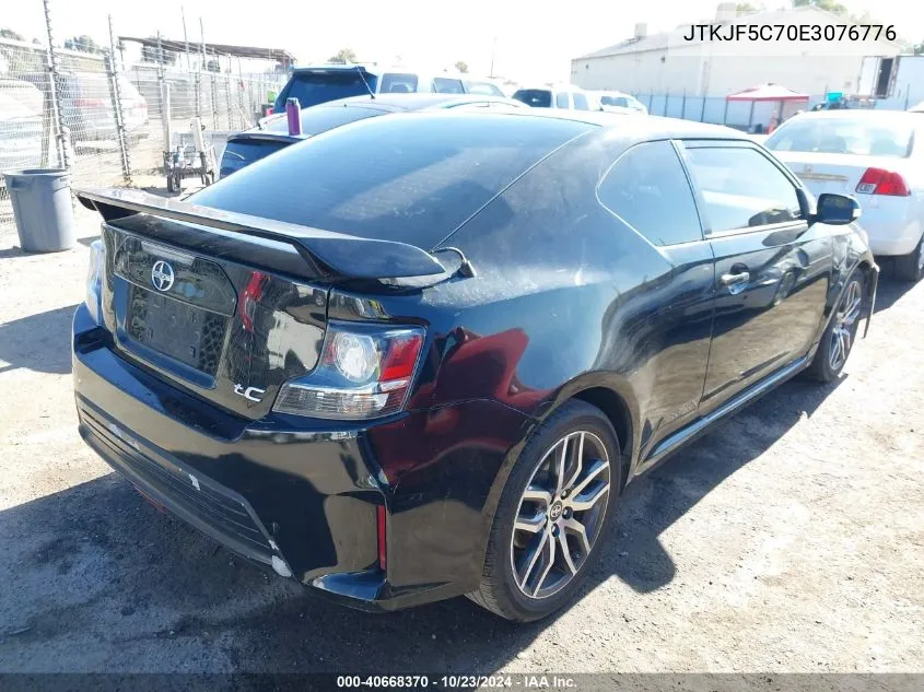 2014 Scion Tc VIN: JTKJF5C70E3076776 Lot: 40668370