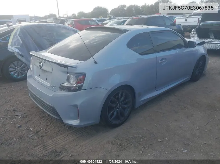 2014 Scion Tc 10 Series VIN: JTKJF5C70E3067835 Lot: 40804822