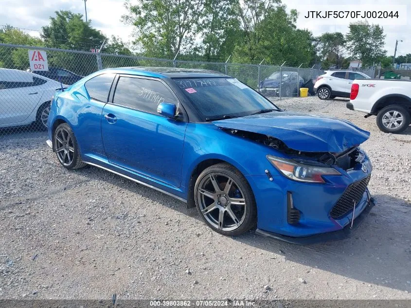 2015 Scion Tc VIN: JTKJF5C70FJ002044 Lot: 39803862