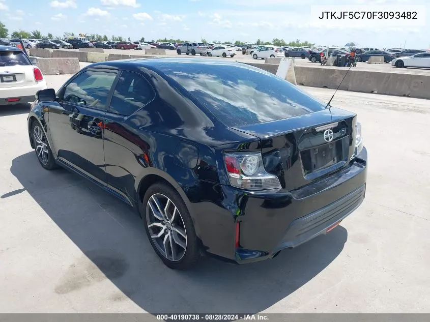 2015 Scion Tc VIN: JTKJF5C70F3093482 Lot: 40190738