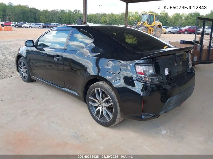 2015 Scion Tc VIN: JTKJF5C73FJ012843 Lot: 40388026