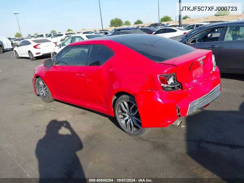 2015 Scion Tc VIN: JTKJF5C7XFJ000723 Lot: 40505204