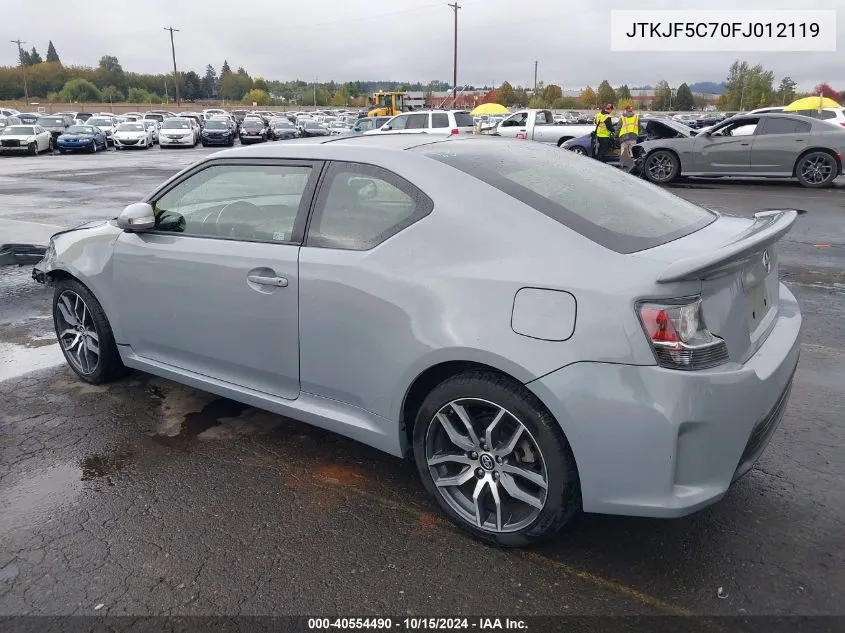 JTKJF5C70FJ012119 2015 Scion Tc