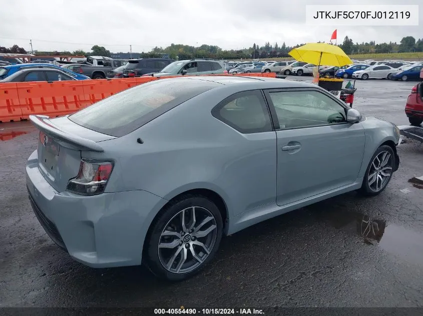 JTKJF5C70FJ012119 2015 Scion Tc