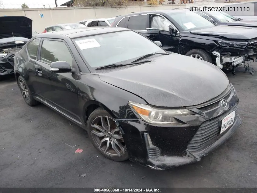 2015 Scion Tc VIN: JTKJF5C7XFJ011110 Lot: 40565968