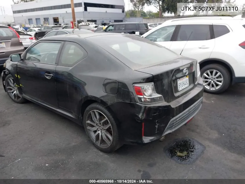 2015 Scion Tc VIN: JTKJF5C7XFJ011110 Lot: 40565968