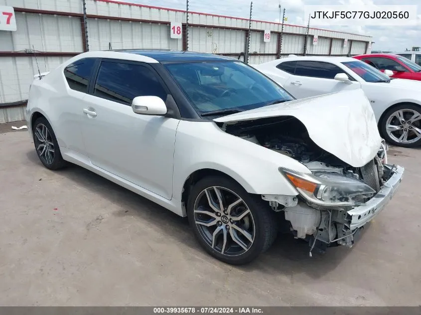 2016 Scion Tc VIN: JTKJF5C77GJ020560 Lot: 39935678