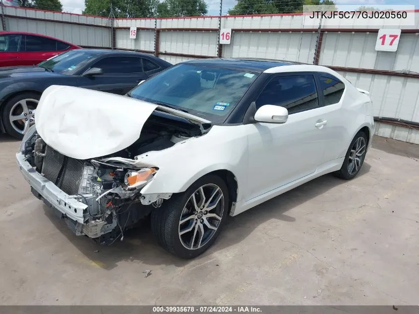 2016 Scion Tc VIN: JTKJF5C77GJ020560 Lot: 39935678