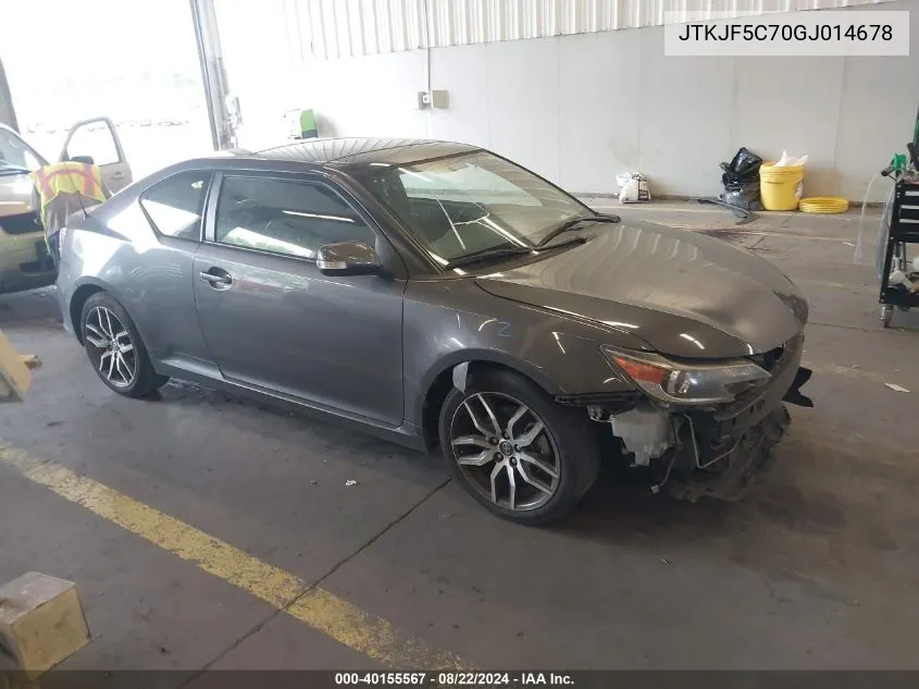 2016 Scion Tc VIN: JTKJF5C70GJ014678 Lot: 40155567