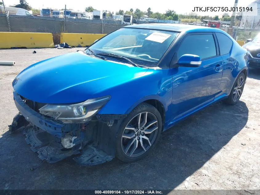 JTKJF5C75GJ015194 2016 Scion Tc