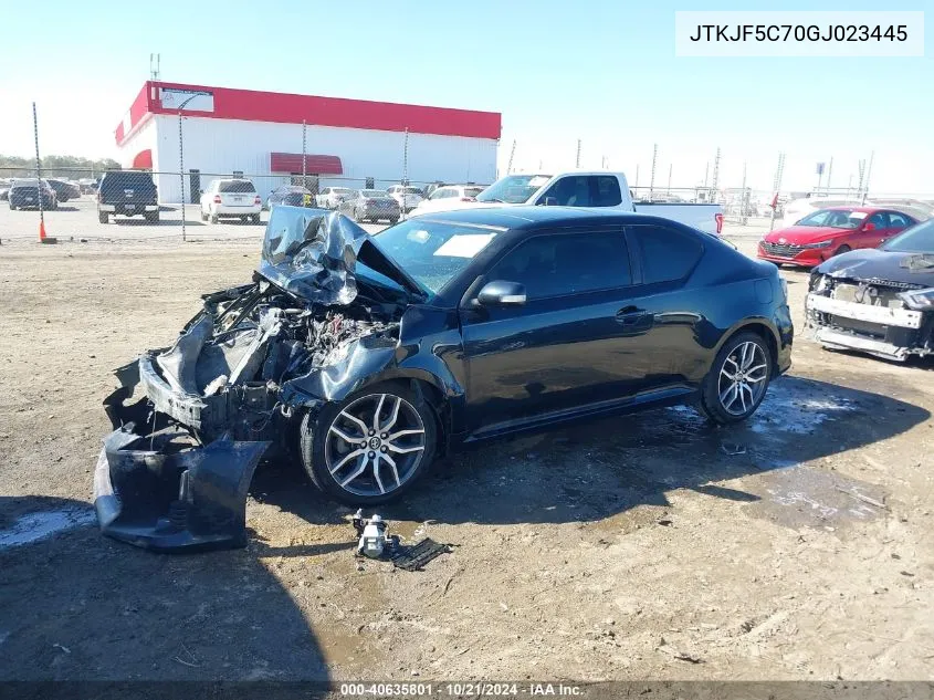 2016 Scion Tc VIN: JTKJF5C70GJ023445 Lot: 40635801