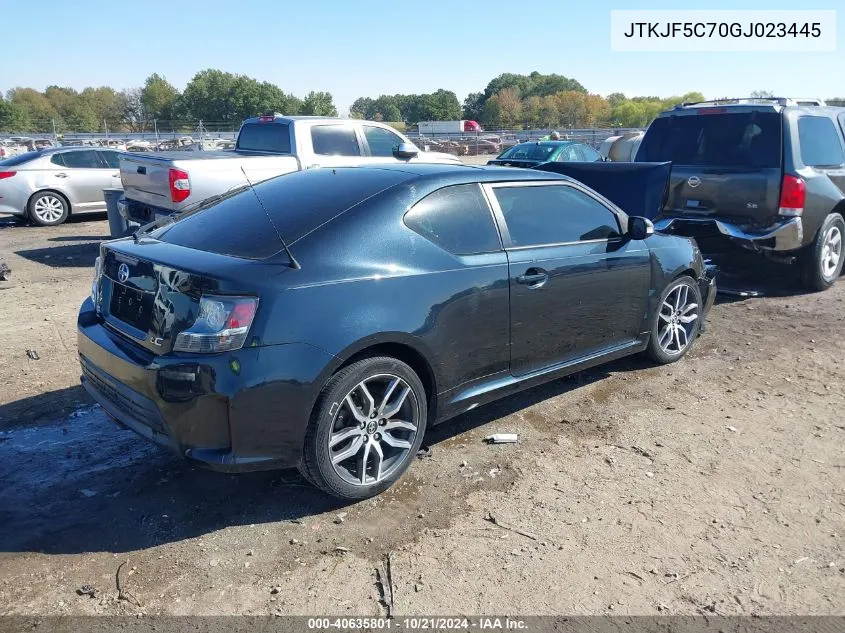 2016 Scion Tc VIN: JTKJF5C70GJ023445 Lot: 40635801