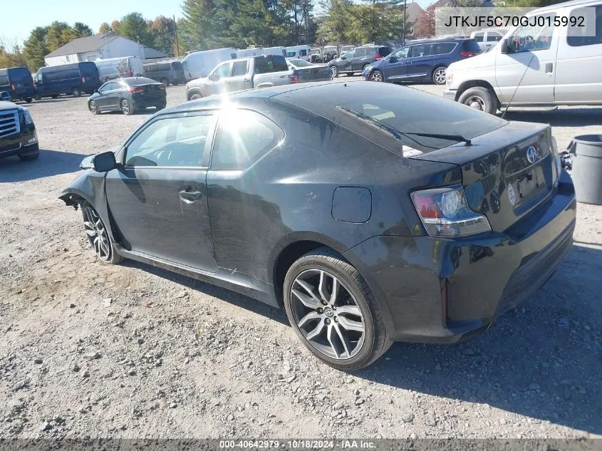 2016 Scion Tc VIN: JTKJF5C70GJ015992 Lot: 40642979