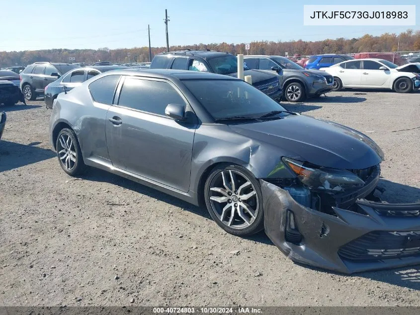 2016 Scion Tc VIN: JTKJF5C73GJ018983 Lot: 40724803