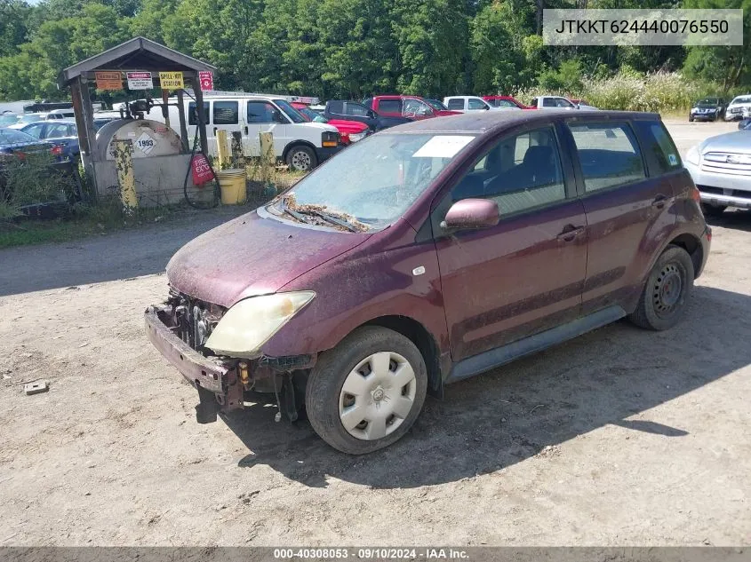 2004 Scion Xa VIN: JTKKT624440076550 Lot: 40308053