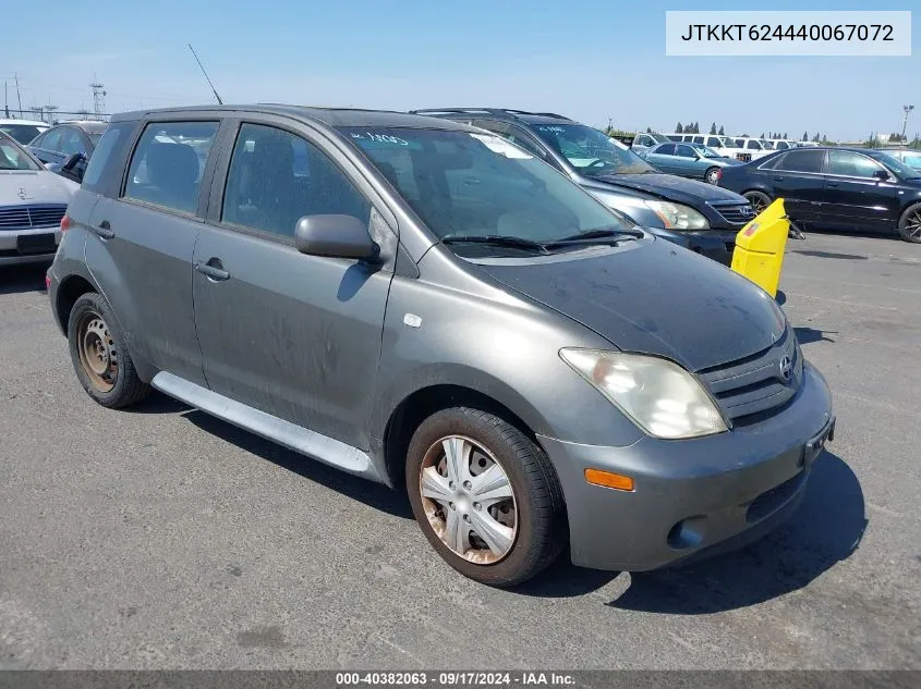 2004 Scion Xa VIN: JTKKT624440067072 Lot: 40382063