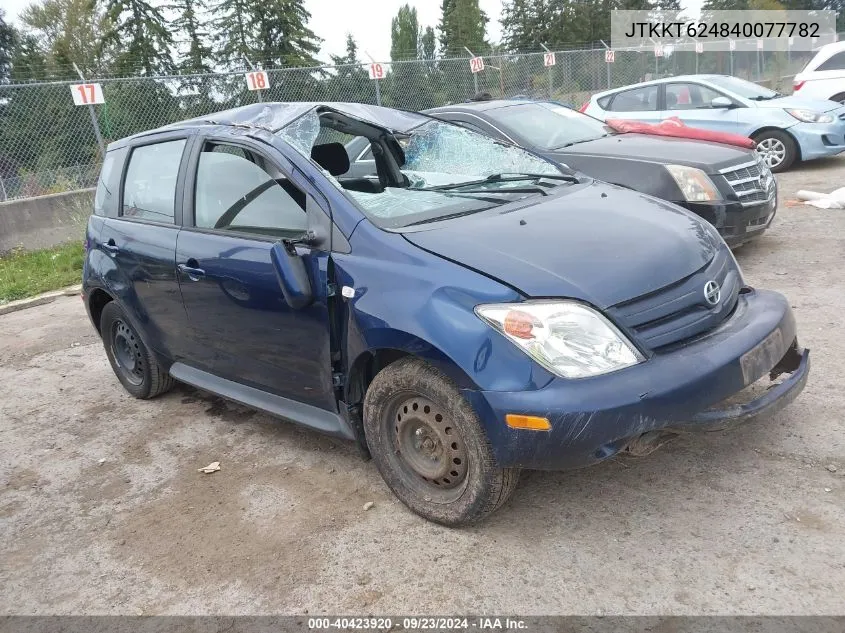 2004 Scion Xa VIN: JTKKT624840077782 Lot: 40423920