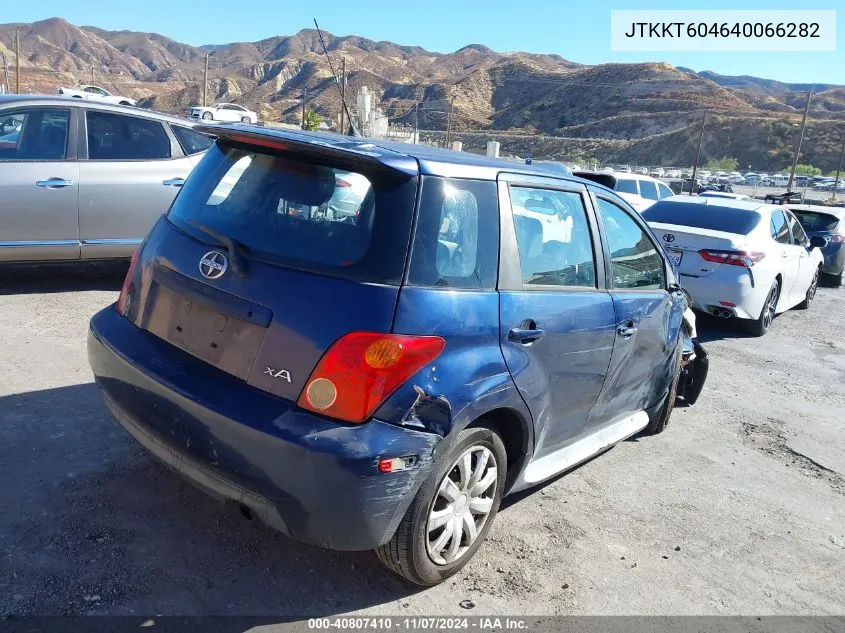 2004 Scion Xa VIN: JTKKT604640066282 Lot: 40807410