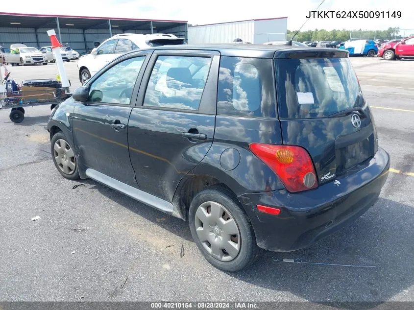 2005 Scion Xa VIN: JTKKT624X50091149 Lot: 40210154