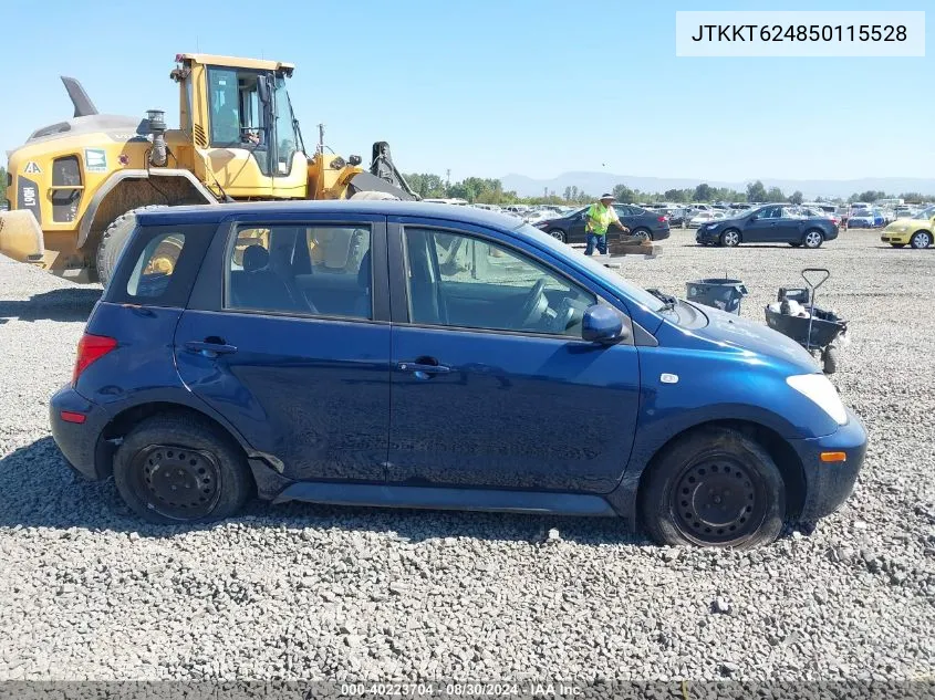 2005 Scion Xa VIN: JTKKT624850115528 Lot: 40223704