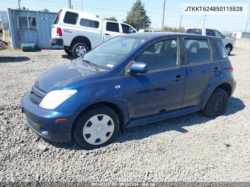 2005 Scion Xa VIN: JTKKT624850115528 Lot: 40223704