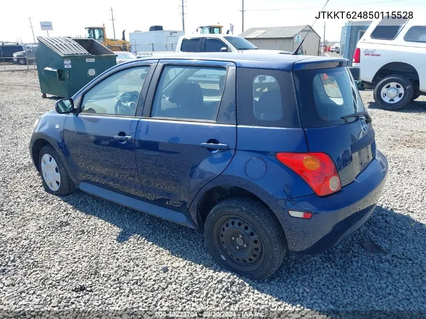 2005 Scion Xa VIN: JTKKT624850115528 Lot: 40223704