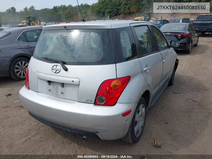 2005 Scion Xa VIN: JTKKT624450083550 Lot: 40290903