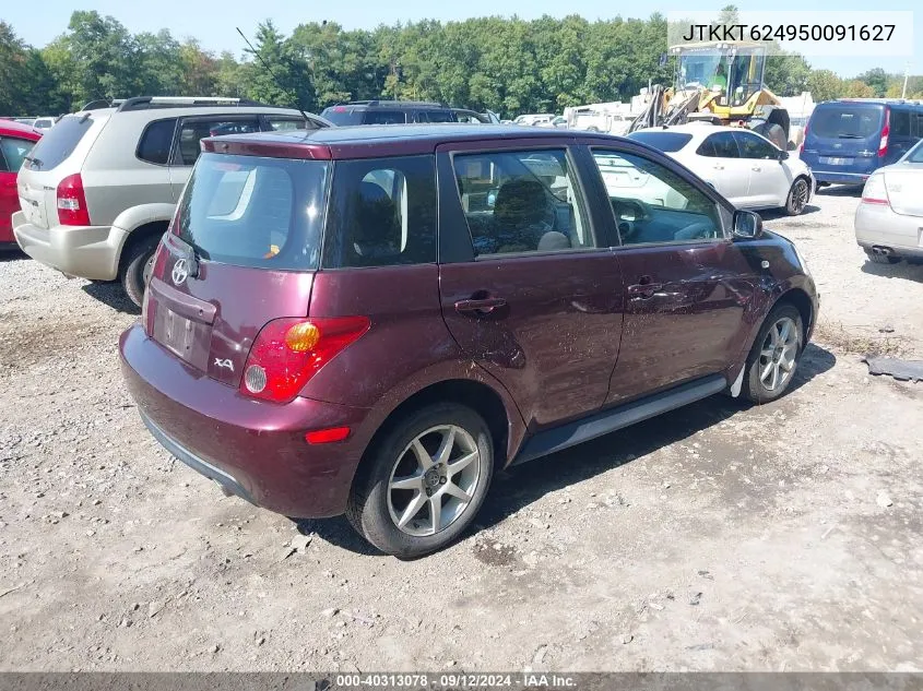 2005 Scion Xa VIN: JTKKT624950091627 Lot: 40313078