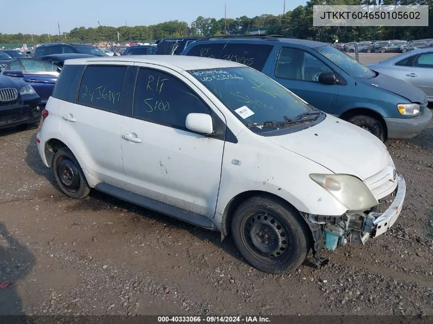 2005 Scion Xa VIN: JTKKT604650105602 Lot: 40333066