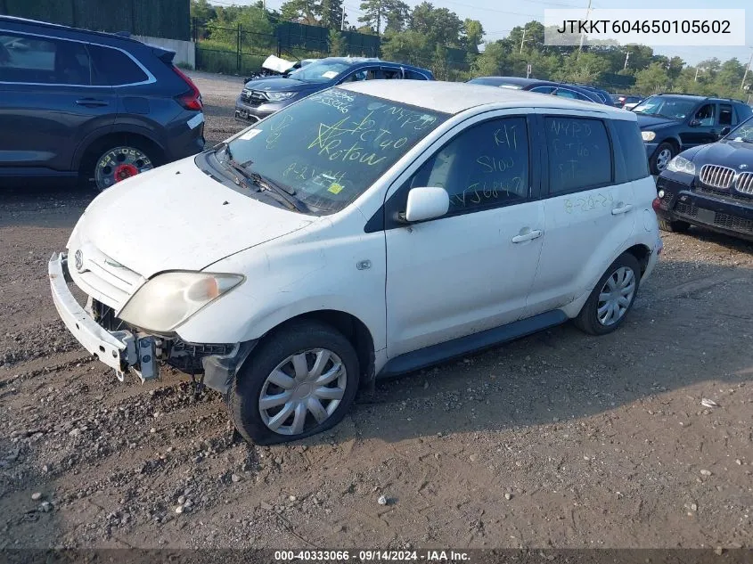 2005 Scion Xa VIN: JTKKT604650105602 Lot: 40333066