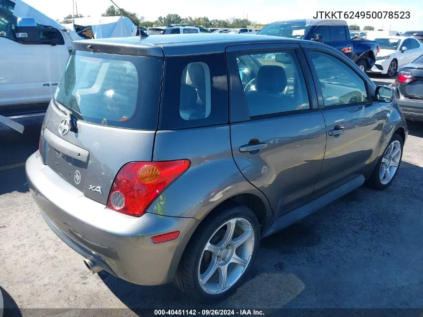 2005 Scion Xa VIN: JTKKT624950078523 Lot: 40451142