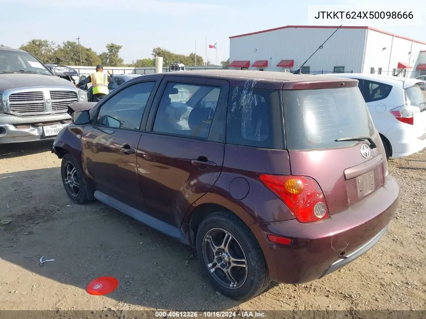 2005 Scion Xa VIN: JTKKT624X50098666 Lot: 40612326