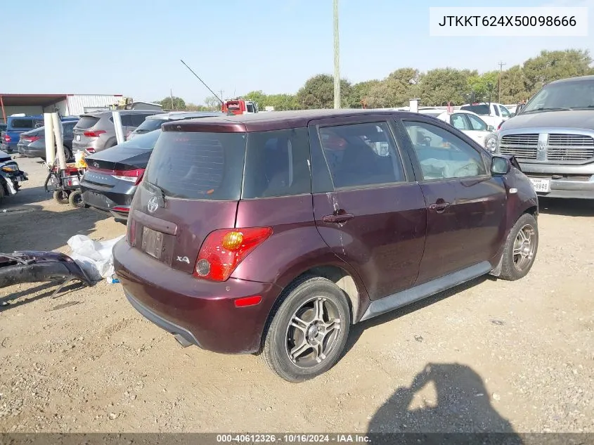 2005 Scion Xa VIN: JTKKT624X50098666 Lot: 40612326