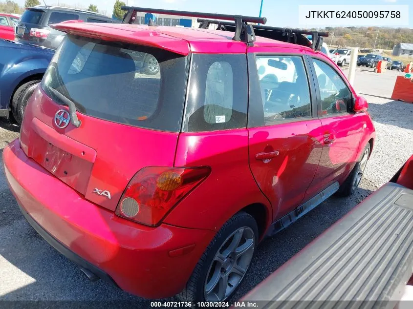 2005 Scion Xa VIN: JTKKT624050095758 Lot: 40721736