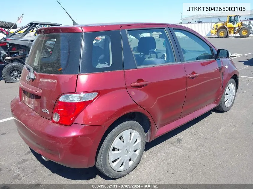 JTKKT604265003105 2006 Scion Xa