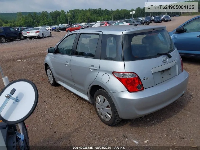 2006 Scion Xa VIN: JTKKT624965004135 Lot: 40036885