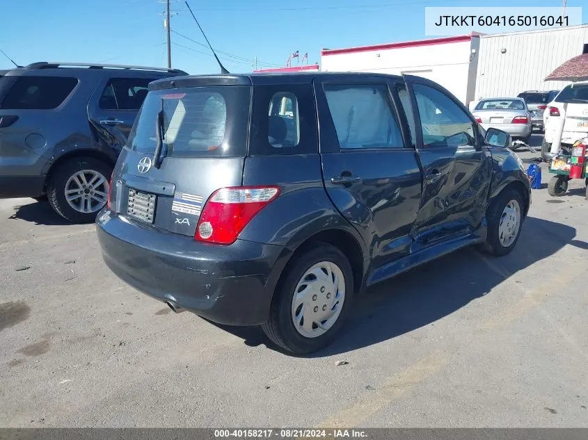 2006 Scion Xa VIN: JTKKT604165016041 Lot: 40158217