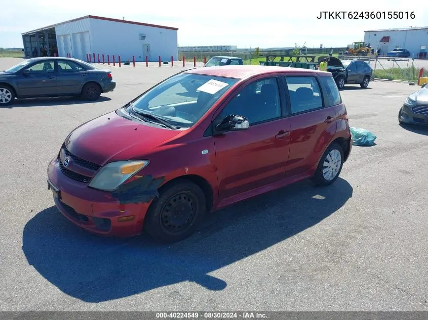 2006 Scion Xa VIN: JTKKT624360155016 Lot: 40224549